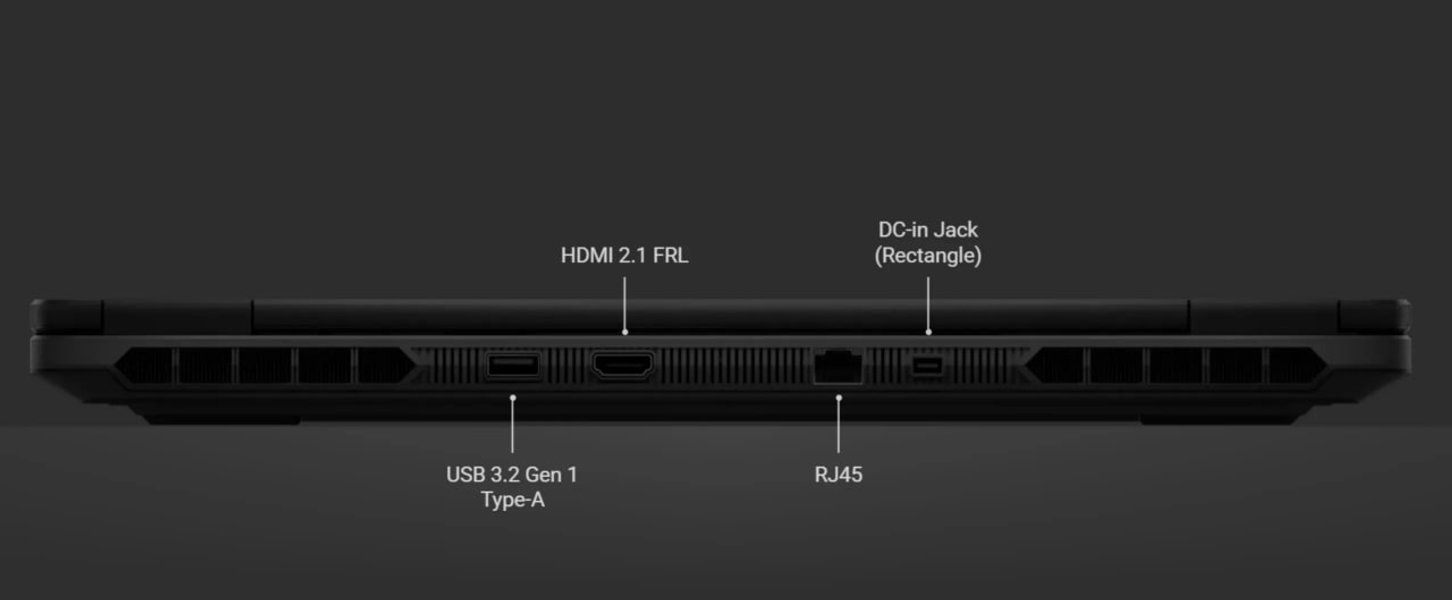Порты Asus TUF Gaming 16 (2026)