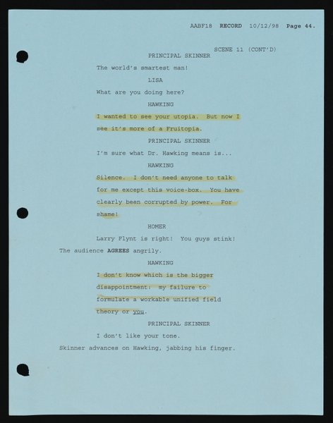 сценарий, симпсоны