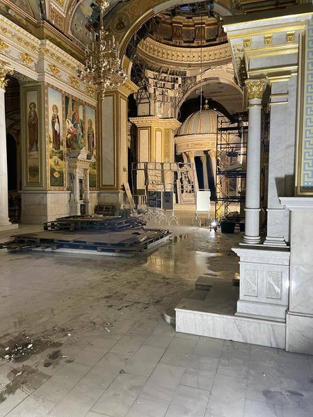 Спасо-Преображенский собор, Одесса, обстрел