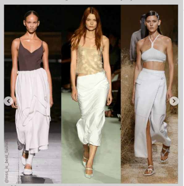 образ тренд біла спідниця З молочним та шоколадним