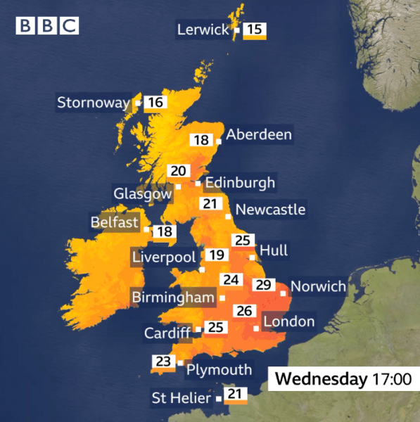 великобритания температура великобритания погода, великобритания температура