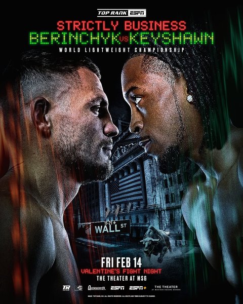 Афиша боя Беринчик — Дэвис