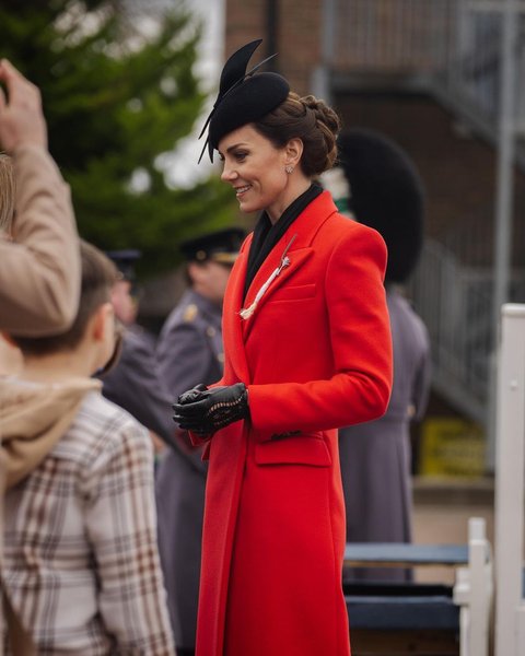 кейт миддлтон, модные образы кейт миддлтон, валлийская гвардия, день святого давида, принц уильям