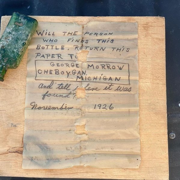 послание в бутылке, чебойган, находка, погружение с аквалангом