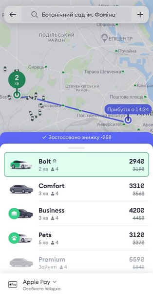 Цены на такси в Киеве