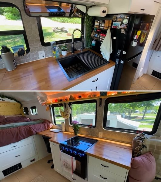 автодом интерьер, Caterpillar C7, дом на колесах, автодом Caterpillar C7, автодом Caterpillar C7