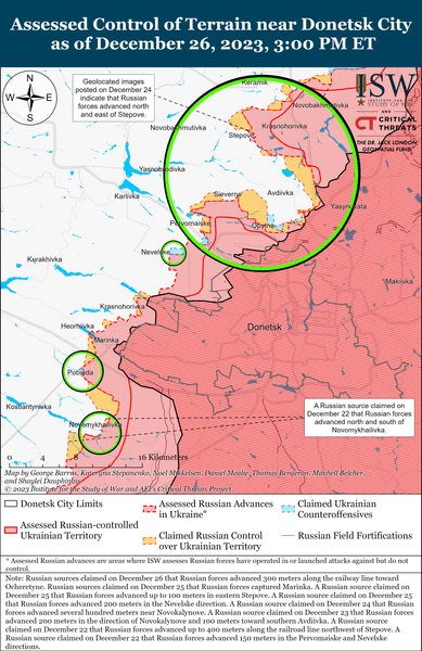 Карта боїв у районі Авдіївки