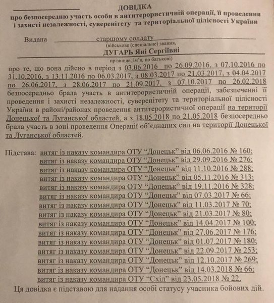 справка яна дугарь павел шеремет алиби донбасс ато