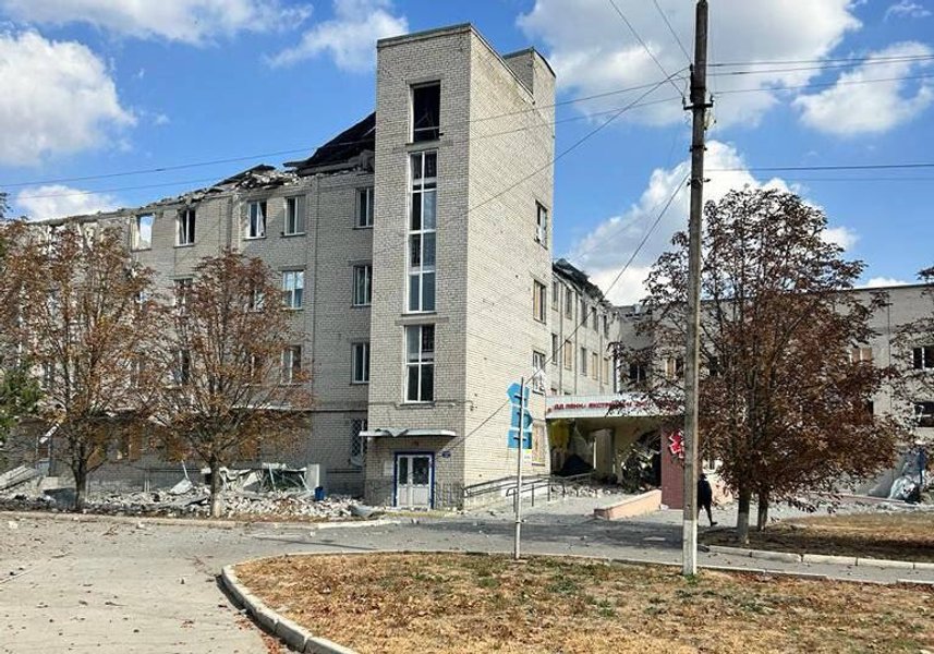 Берислав больница, ударили по больнице, прилет Берислав