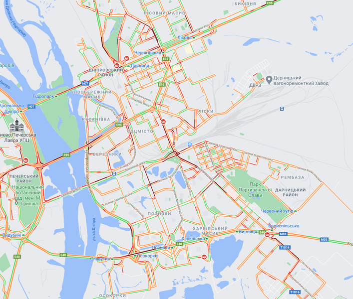 Пробки в киеве, ситуация на дорогах киева