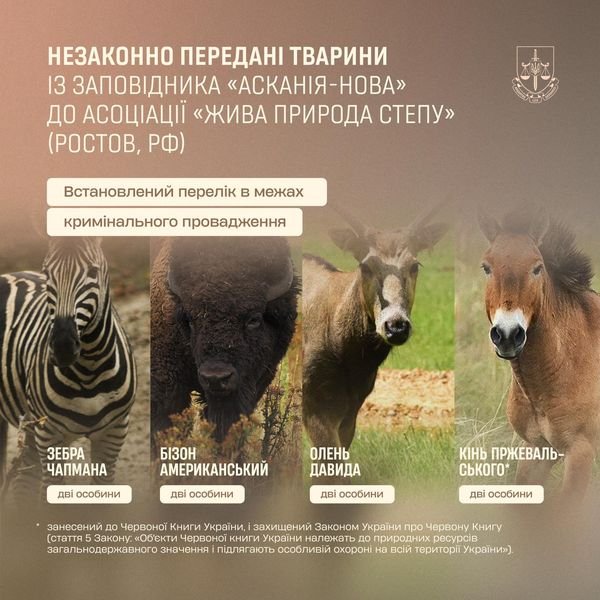 Аскания Нова, животные, краснокнижные животные, заповедник, похищенные животные