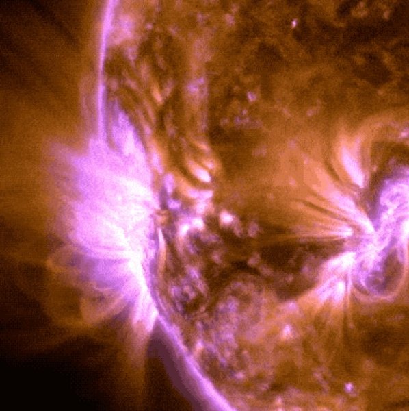 сонячний спалах, спалах на Сонці, виверження на Сонці