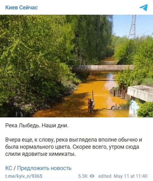 Київ, Либідь, вода, забруднення,