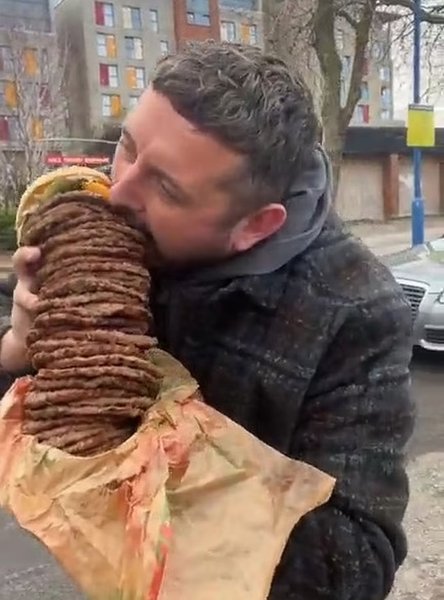 Большой бургер, фаст-фуд, Burger King, еда, котлета, гамбургер