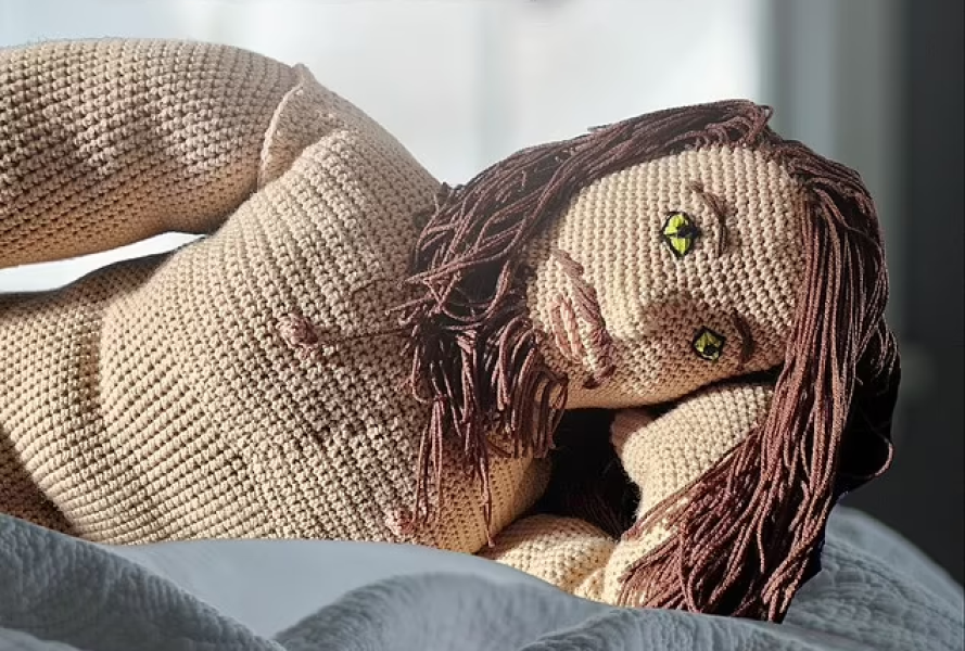 Жінка продає в'язані ляльки Джейсона Момоа Жінка продає ляльки, лялька Джейсона Момоа, почала свій бізнес, сумувала за хлопцем, в'язання гачком, одна вдома, соцмережі