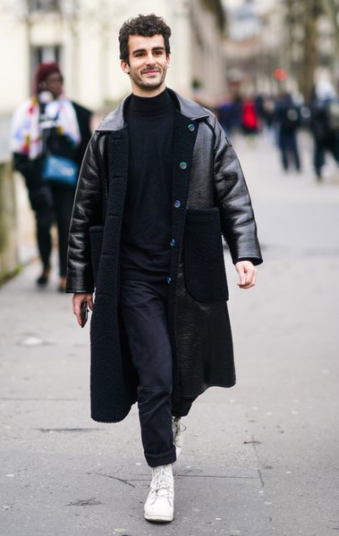 кожаное пальто