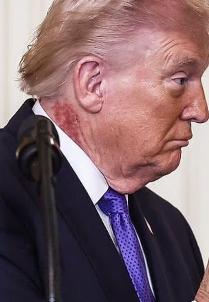 На шиї Трампа помітили синці