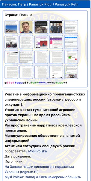 Петр Панасюк, поляк, прапор, кордон, Миротворець, соцмережі