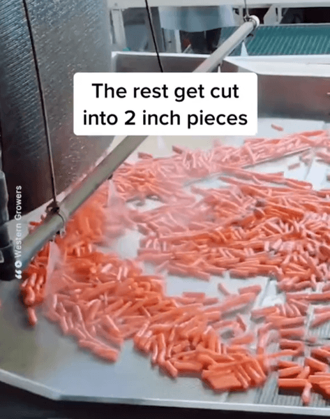 Маленькая морковь, мини-морковь, как делают маленькую морковь, откуда на самом деле берется мини-морковь, перекус, как делают морковь