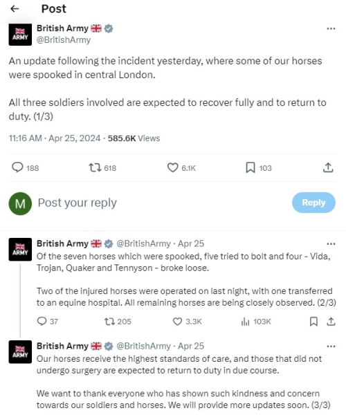British army, horses