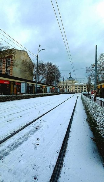 одесса погода, одесса снег, одесса трамвай, привокзальная площадь одесса