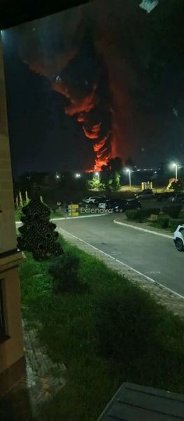 пожар на складе Wildberries в Воронежской области РФ