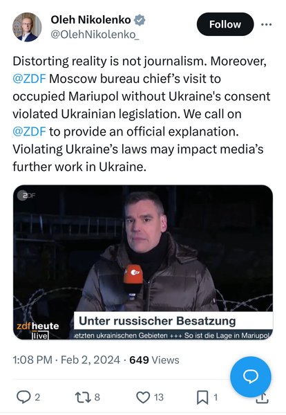 ZDF, Мариуполь, репортаж, оккупация, пропаганда