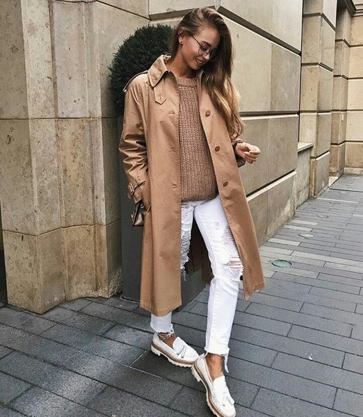 бежевый тренч 2020 фото