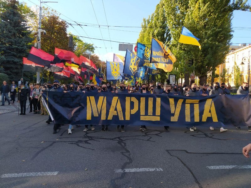 марш упа, объединенный марш УПА, Киев, националисты, Покрова, 14 октября, день УПА, фото