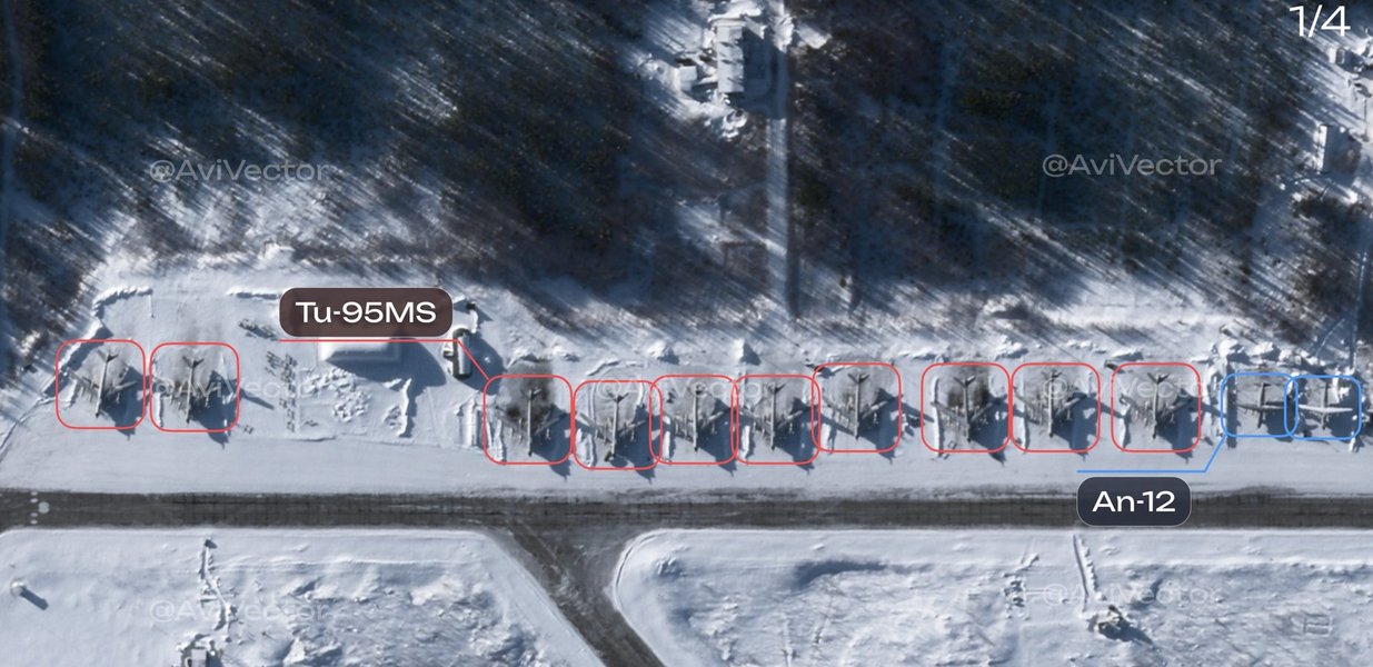 самолеты РФ на авиабазе Оленья