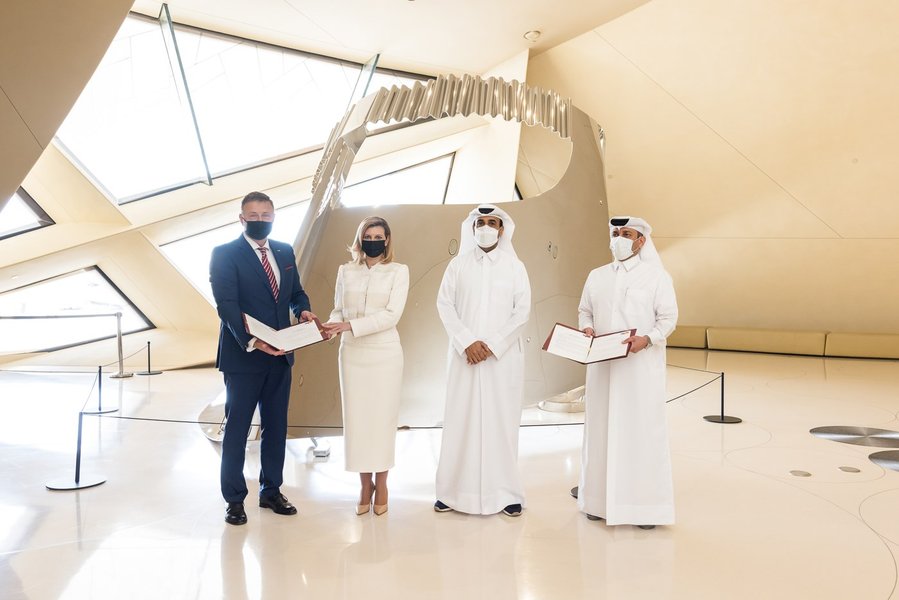 Елена Зеленская, костюм, Катар