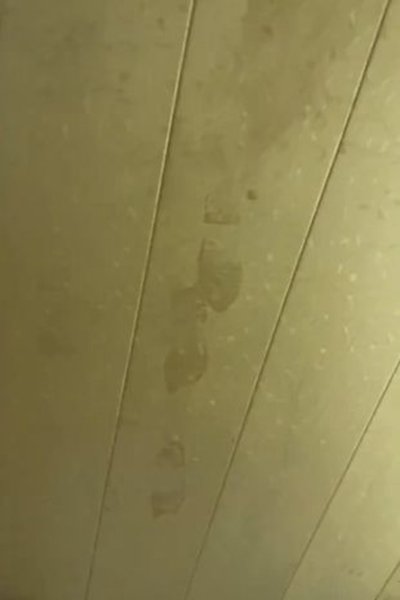 Следы ног на потолке, пустой дом, пустое жилье, жуткие следы, отпечатки ног, следы в пустом доме, напуганная семья, соцсети