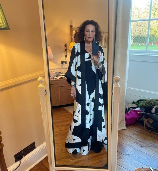 Диана фон Фюстенберг на свадьбе Эдварда Эннинфула