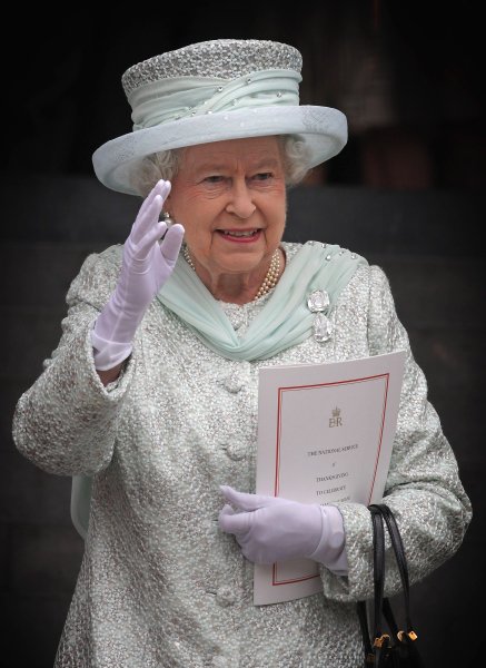 Queen Elizabeth II during the thanksgiving service on the occasion of the Diamond Jubilee of the accession to the throne