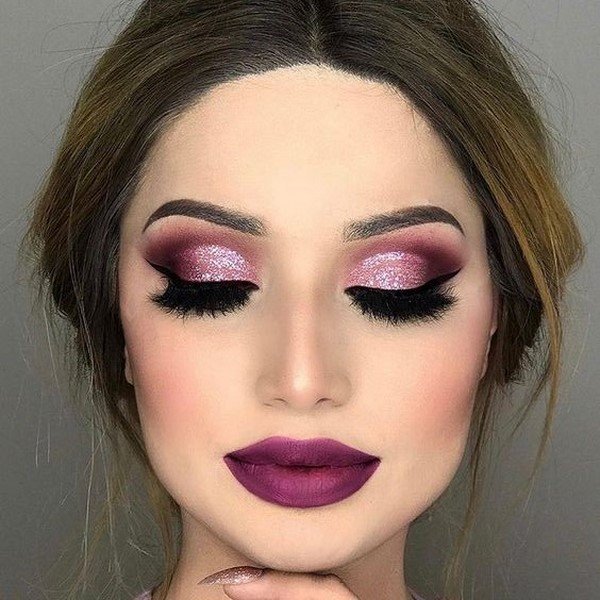 яркий макияж, макияж глаз, новый год 2021