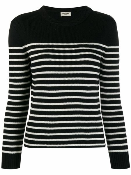 свитер в полоску, тренды осени 2021, полосатый свитер