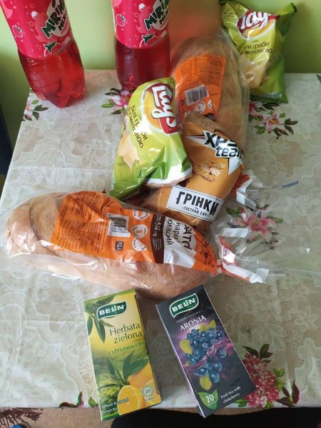 продуктовый набор, общежитие в Вишневом