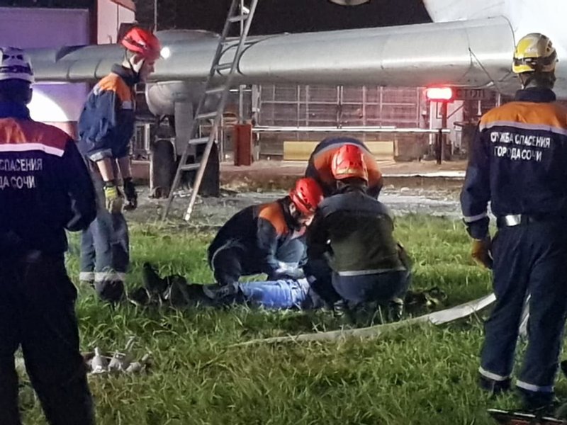 Пожар в аэропорте Сочи