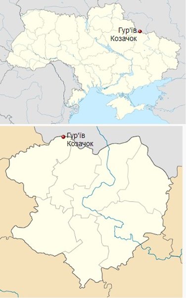 Гурьев Казачок, карта