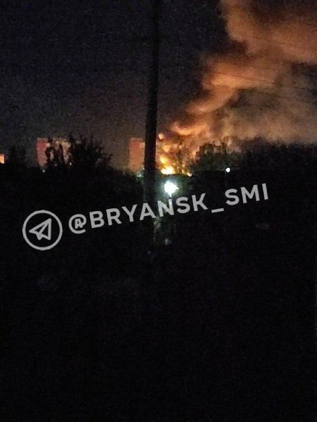Атака дронов на РФ, Брянск, 28 апреля, пожары