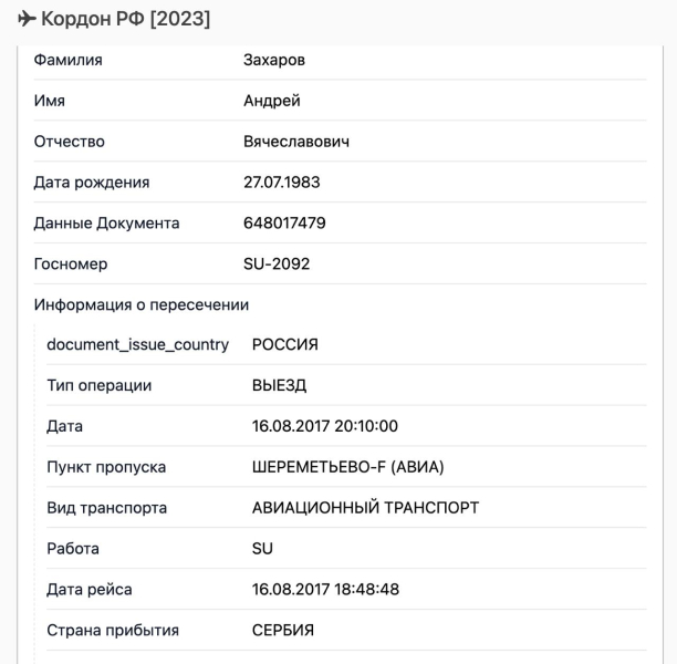 У мережу витекла база даних ФСБ про росіян, які виїхали