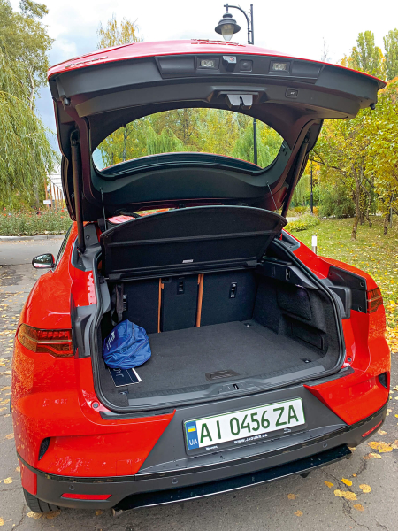 багажник Jaguar I-PACE, объем багажника Jaguar I-PACE 2021, практичность Jaguar I-PACE 2021