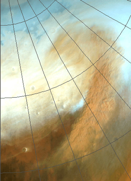 Марс, пылевая буря