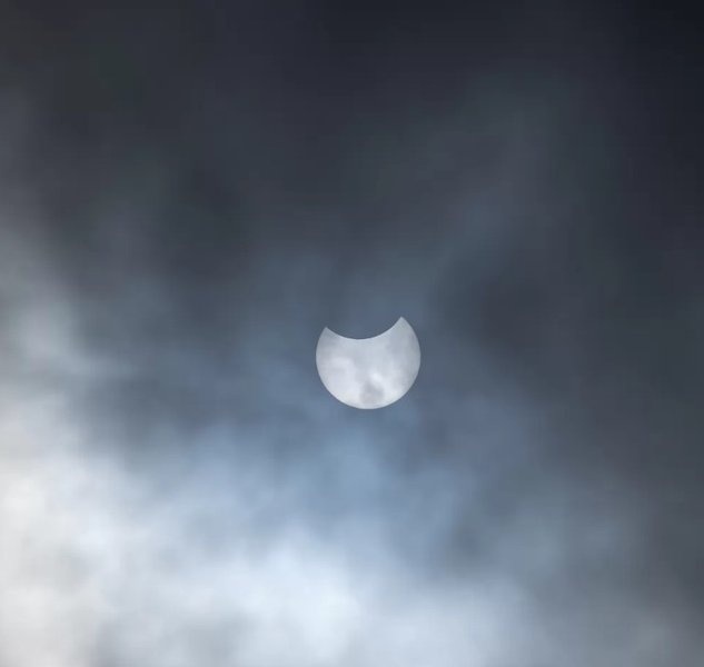 Солнце, затмение, пасмурно,