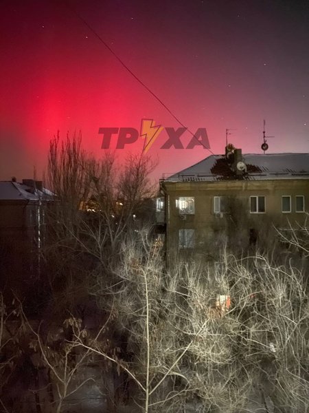 Северное сияние над разными регионами Украины