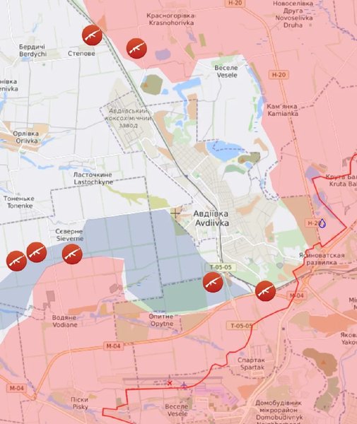 Ситуація на північ від Авдіївки під Степовим
