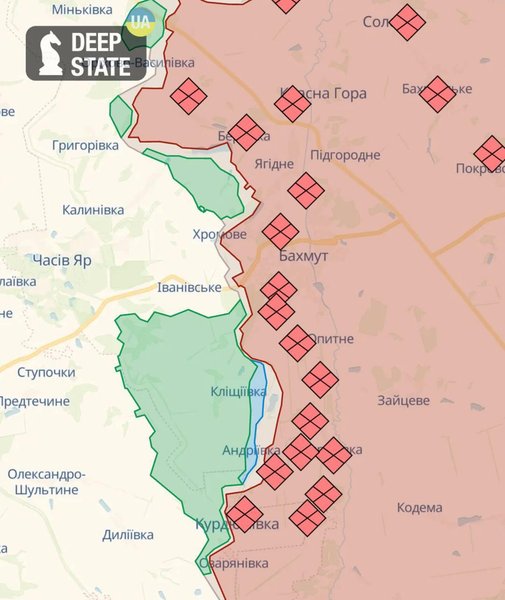 карта, Бахмут, Клещивка