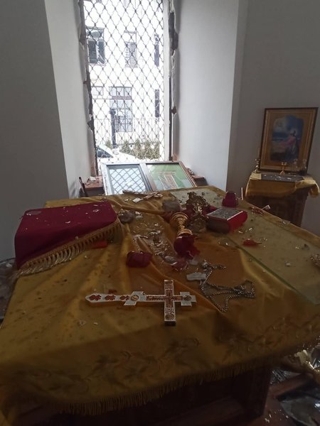 Успенський собор у Харкові. Обстріли