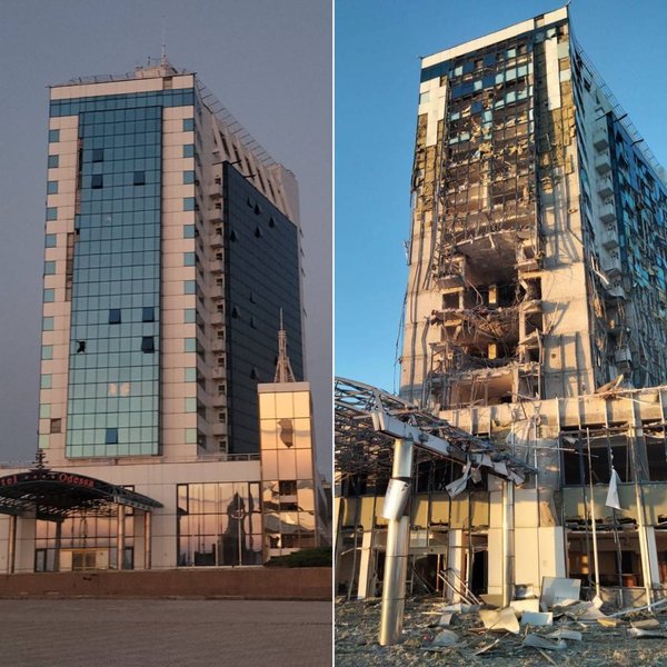 Морський вокзал Одеса, готель Одеса, прильоти по Одесі, обстріл Одеси