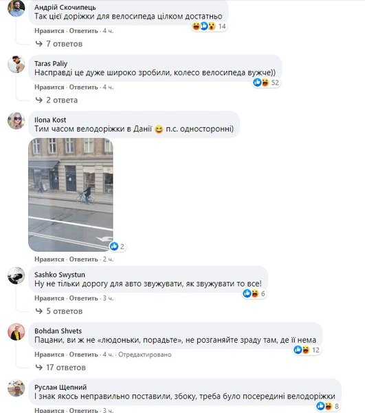 Львів, велодоріжка, користувачі, коментарі,